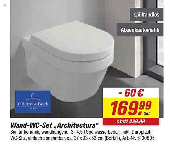 Wand-WC-Set „Architectura“