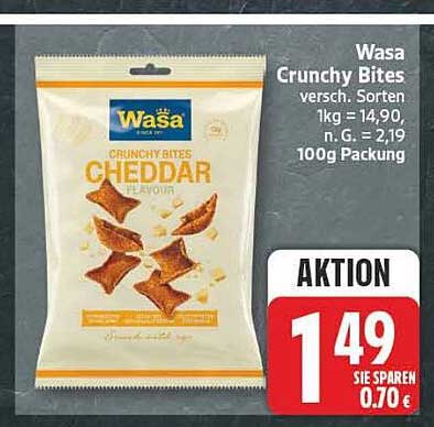 Wasa Crunchy Bites versch. Sorten 100g Packung