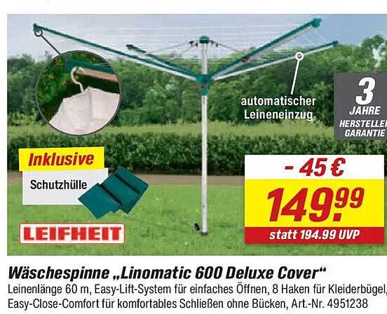 Wäschespinne „Linomatic 600 Deluxe Cover“