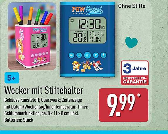 Wecker mit Stiftehalter