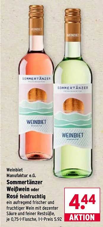 Weinbiet Manufaktur e.G. Sommertänzer Weißwein oder Rosé feinfruchtig