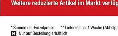 Weitere reduzierte Artikel im Markt verfügbar