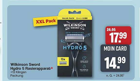 Wilkinson Sword Hydro 5 Rasierapparat* +13 Klingen Packung