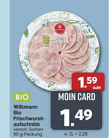 Wilmann Bio Frischwurstaufschnitt versch. Sorten 80-g-Packung