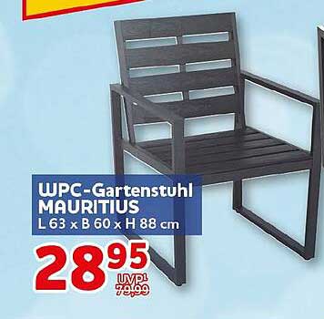 WPC-Gartenstuhl MAURITIUS L 63 x B 60 x H 88 cm