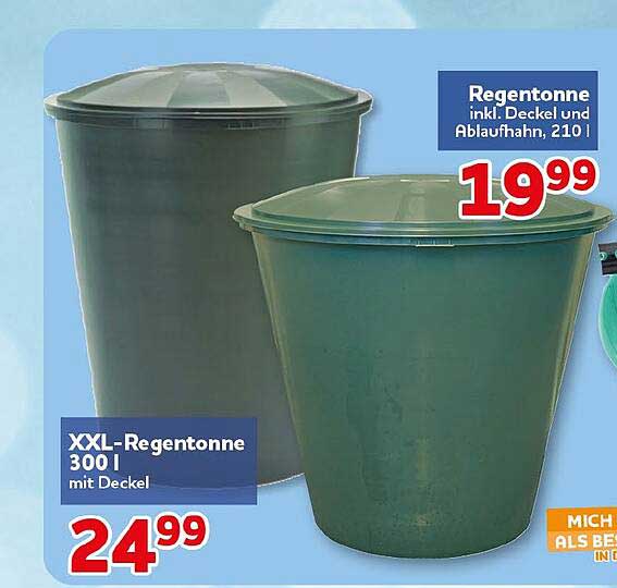 XXL-Regentonne 300 l mit Deckel