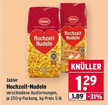 Zabler Hochzeit-Nudeln
