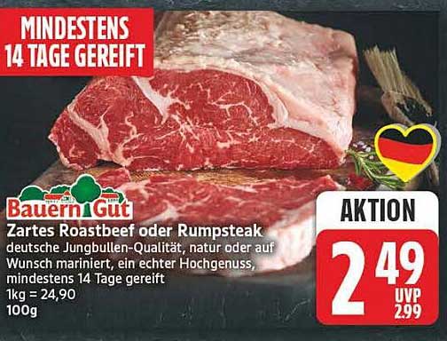 Zartes Roastbeef oder Rumpsteak