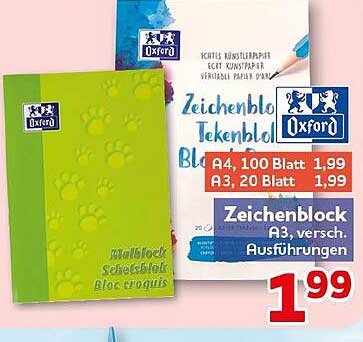Zeichenblock A3, versch. Ausführungen