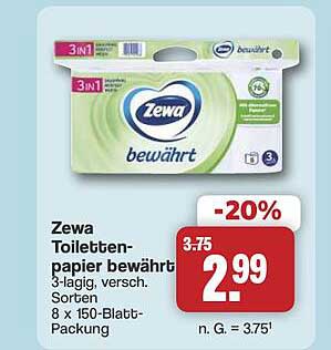 Zewa Toilettenpapier bewährt