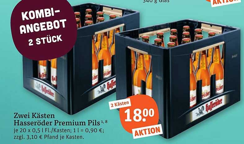 Zwei Kästen Hasseröder Premium Pils