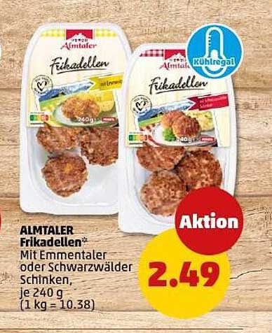 ALMTALER Frikadellen - Mit Emmentaler oder Schwarzwälder Schinken, je 240 g