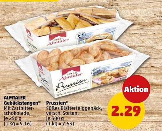 ALMTALER Gebäckstangen und Prussian Blätterteiggebäck