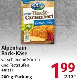 Alpenhain Back-Käse - unser Back-Camembert 200-g-Packung