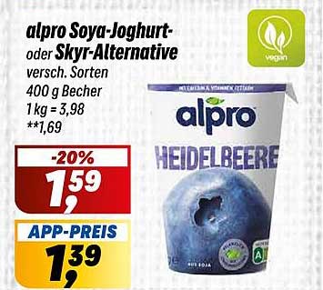 alpro Soya-Joghurt- oder Skyr-Alternative 400 g Becher, verschiedene Sorten