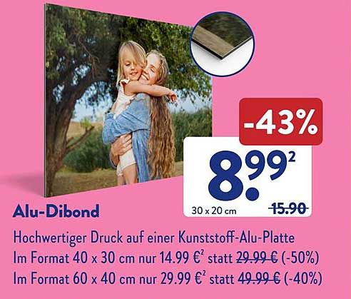 Alu-Dibond: Hochwertiger Druck auf einer Kunststoff-Alu-Platte