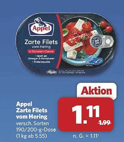 Appel Zarte Filets vom Hering in Tomaten-Creme