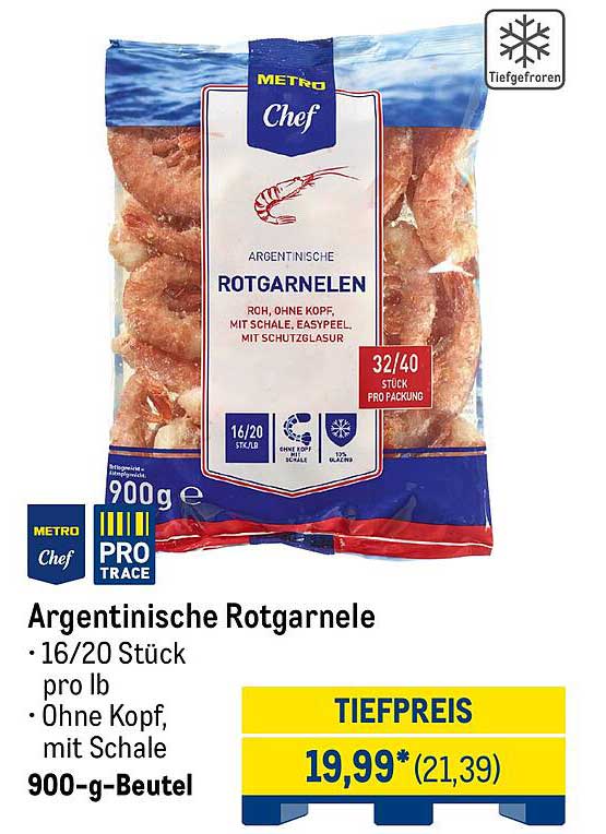 Argentinische Rotgarnelen 900 g