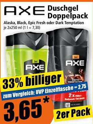 AXE Duschgel Doppelpack - Alaska, Black, Epic Fresh oder Dark Temptation