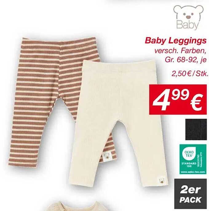 Baby Leggings verschieden Farben, Gr. 68-92, je 2,50 € / Stck.