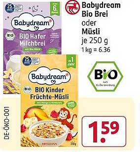 Babydream Bio Brei oder Müsli je 250 g