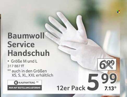 Baumwoll Service Handschuh