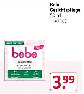 Bebe Gesichtscreme für trockene Haut 50 ml