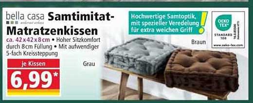 bella casa Samtimitat-Matratzenkissen