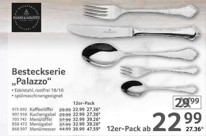 Besteckserie "Palazzo" - 12er-Pack ab 22,99€