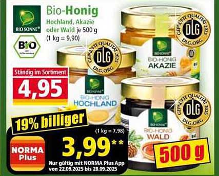 Bio-Honig Hochland, Akazie oder Wald - 500 g