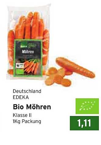 Bio Möhren 1kg Packung