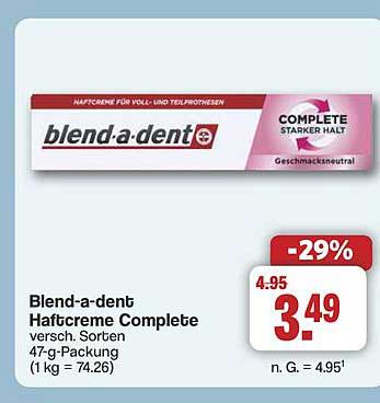 Blend-a-dent Haftcreme Complete versch. Sorten 47-g-Packung