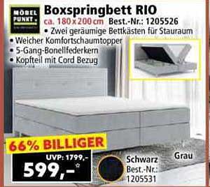 Boxspringbett RIO - Erholsamer Schlaf mit Stil