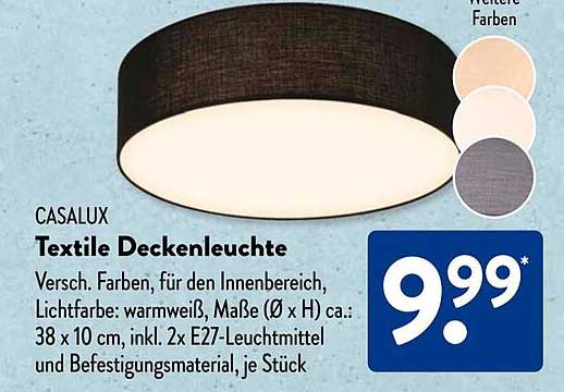 CASALUX Textile Deckenleuchte