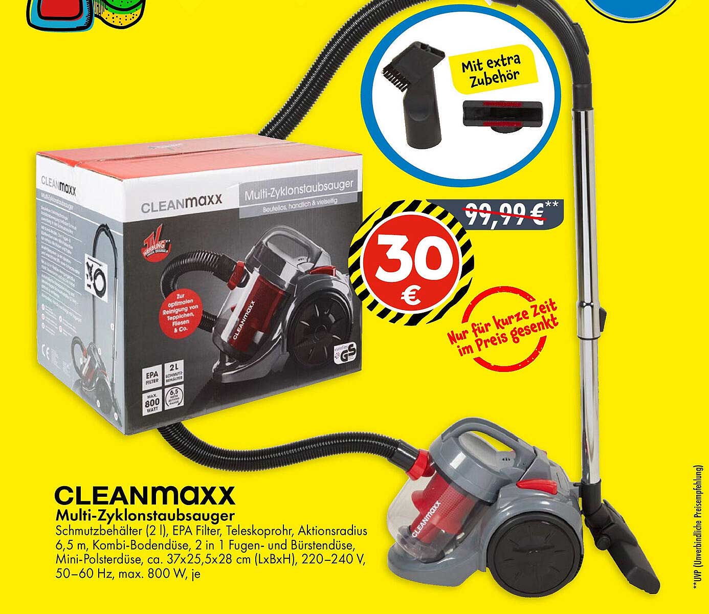 CLEANmaxx Multi-Zyklonstaubsauger