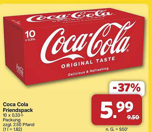 Coca Cola Friendspack 10 x 0,33l