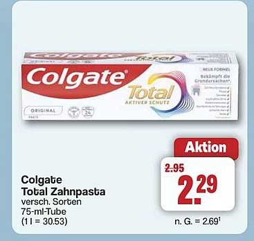 Colgate Total Zahnpasta versch. Sorten 75-ml-Tube