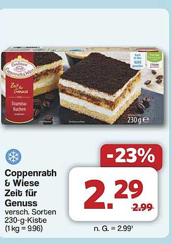 Coppenrath & Wiese Zeit für Genuss Tiramisu-Kuchen 230-g-Kiste