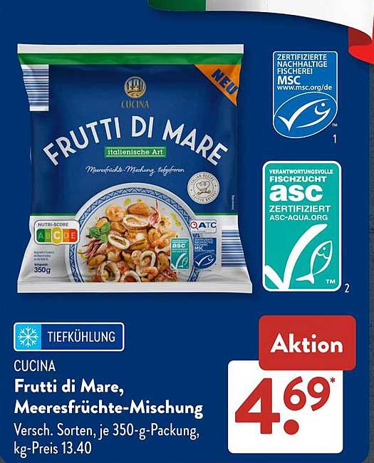 Cucina Frutti di Mare, Meeresfrüchte-Mischung 350 g