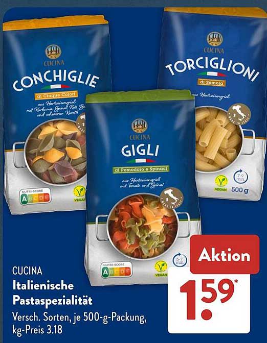 Cucina Italienische Pastaspezialität