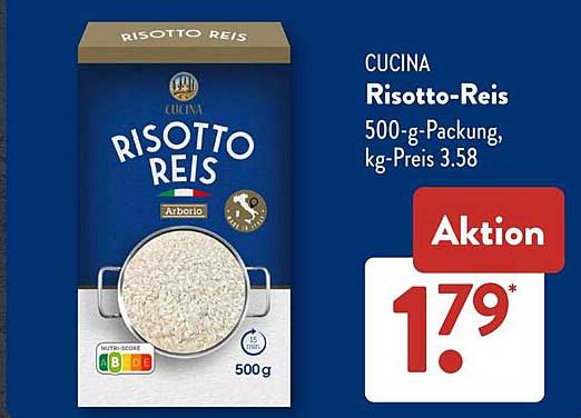 CUCINA Risotto-Reis 500-g-Packung