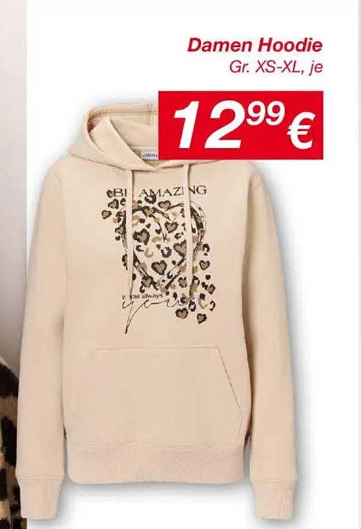 Damen Hoodie Gr. XS-XL, je