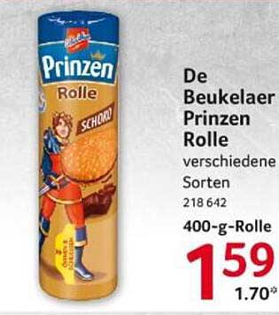 De Beukelaer Prinzen Rolle verschiedene Sorten 400-g-Rolle