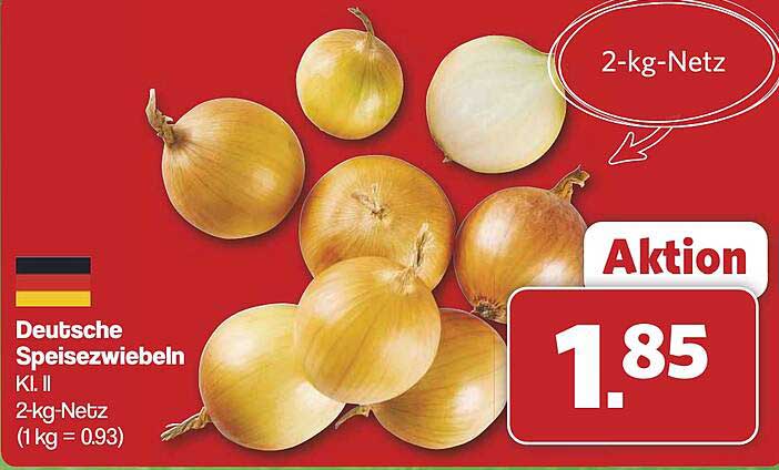 Deutsche Speisezwiebeln Kl. II 2-kg-Netz