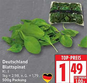 Deutschland Blattspinat 500g - Top-Preis!