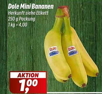 Dole Mini Bananen 250 g Packung