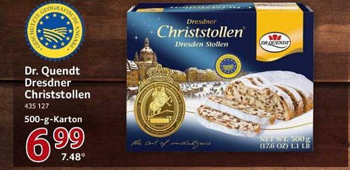 Dr. Quendt Dresdner Christstollen 500-g-Karton