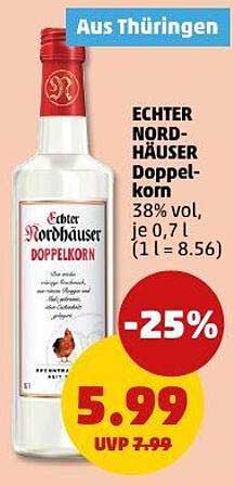 ECHTER NORDHÄUSER Doppel-Korn 0,7 l - Jetzt im Angebot!
