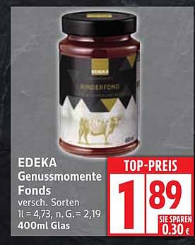 EDEKA Genussmomente Fonds 400ml Glas