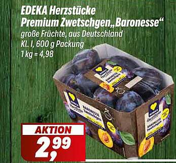 EDEKA Herzstücke Premium Zwetschgen, Baronesse - große Früchte aus Deutschland